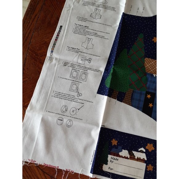 "Up On The Housetop" Vest Panel & Coordinate Fabric Adult Size XS-L, Cut & Sew - Picture 9 of 12